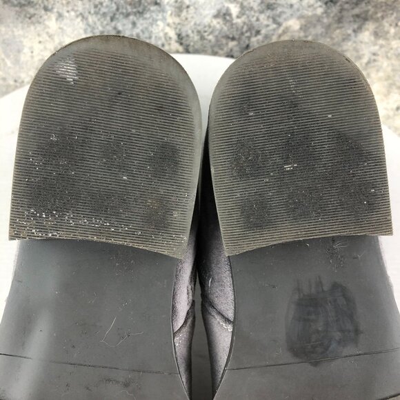 Stuart Weitzman Girl's Size 5 Lowland Mid Grey Faux Suede Side Zip Ankle Booties - Picture 10 of 13